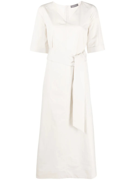  Lorena Antoniazzi Belted Midi Dress - Neutrals 