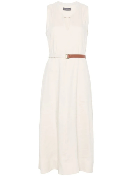  Lorena Antoniazzi Belted Midi Dress - Neutrals 