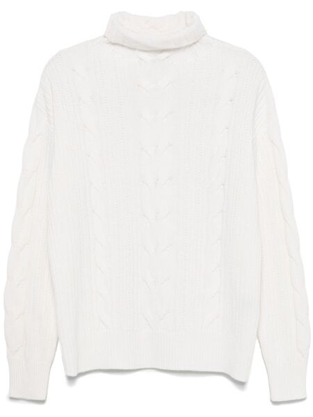  Lorena Antoniazzi Cable-knit Turtleneck Sweater - Neutrals 