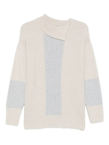  Lorena Antoniazzi Chevron-pattern Sweater - Neutrals 