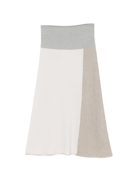  Lorena Antoniazzi Colourblock Midi Skirt - Neutrals 