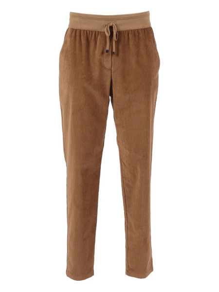  Lorena Antoniazzi Corduroy-texture Trousers - Brown 