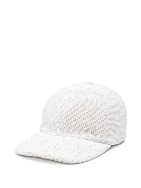  Lorena Antoniazzi Cotton Embellished Cap - White 