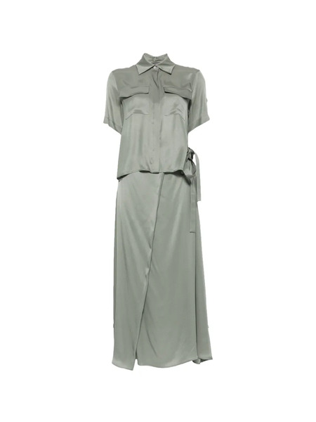 Lorena Antoniazzi Flap-pocket Wrap Dress - Green 