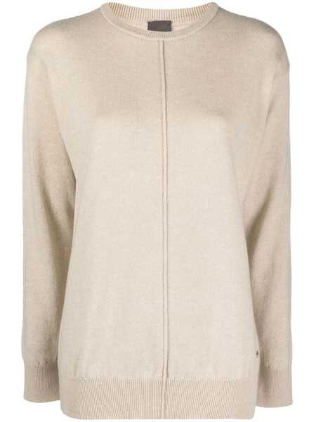  Lorena Antoniazzi Front Seam Knitted Sweater - Neutrals 