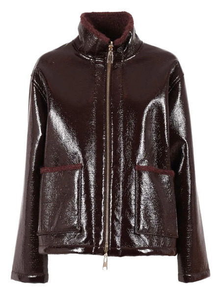  Lorena Antoniazzi High-neck Zip-front Jacket - Red 