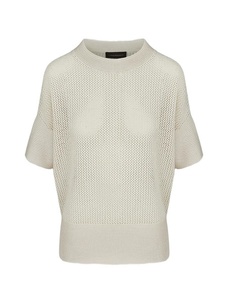  Lorena Antoniazzi Open-knit Short-sleeve Sweater - Neutrals 