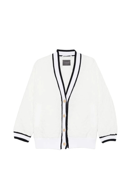  Lorena Antoniazzi Quilted V-neck Jacket - White 