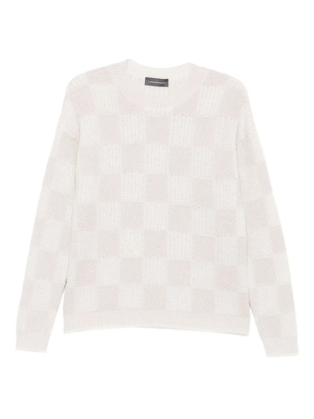  Lorena Antoniazzi Sequin-embellished Check Sweater - Pink 