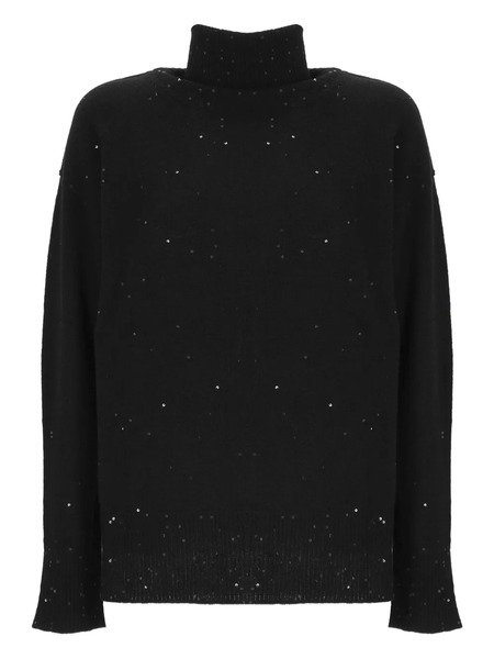  Lorena Antoniazzi Sequin Turtleneck Sweater - Black 