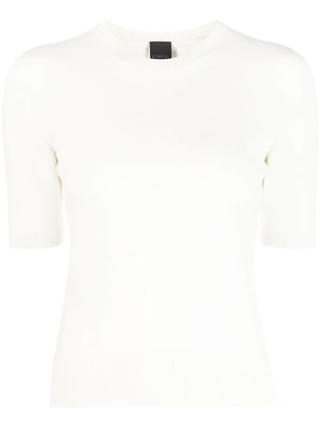  Lorena Antoniazzi Short-sleeved Knitted Top - White 
