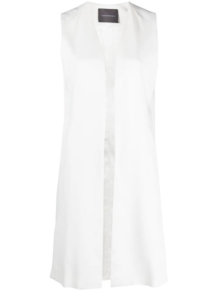  Lorena Antoniazzi Sleeveless V-neck Coat - White 