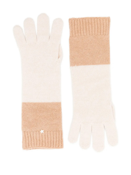  Lorena Antoniazzi Star-charm Ribbed Gloves - Neutrals 