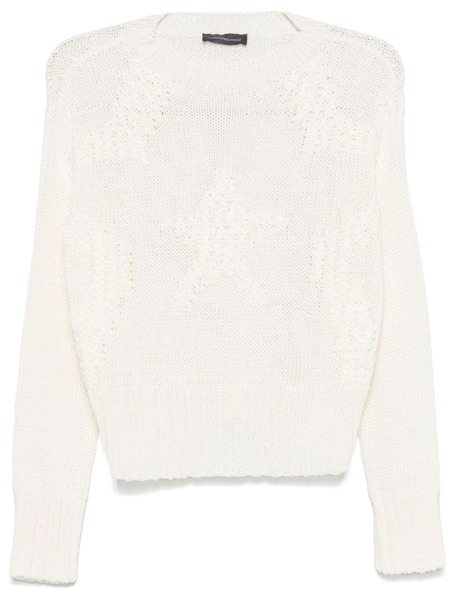  Lorena Antoniazzi Star-jacquard Sweater - White 