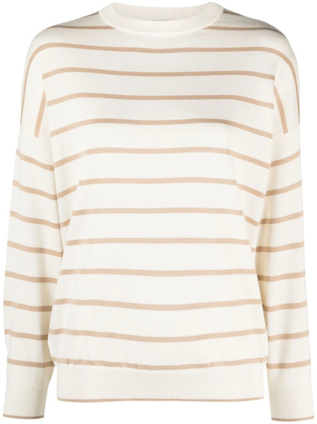  Lorena Antoniazzi Striped Fine-knit Jumper - Neutrals 