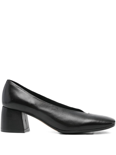  Lorena Paggi Block-heel Square-toe Pumps - Black 