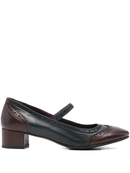  Lorena Paggi Brogue-detail Mary Jane Pumps - Brown 