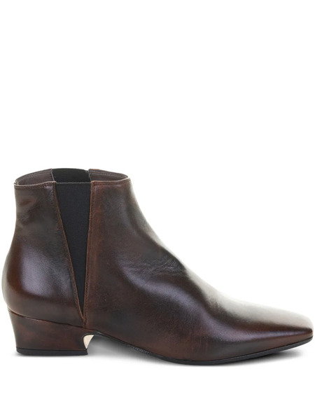  Lorena Paggi Square-toe Chelsea Boots - Brown 