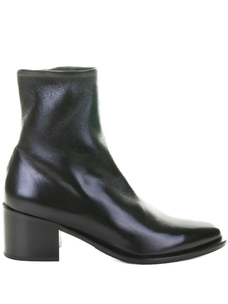  Lorenzo Masiero Leather Ankle Boots - Black 