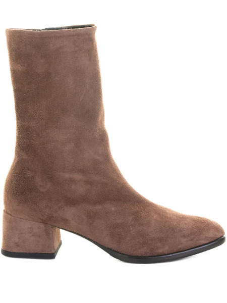  Lorenzo Masiero Suede Block-heel Ankle Boots - Mousse 