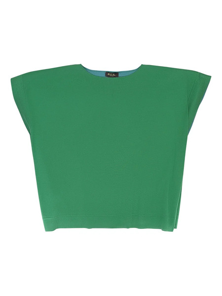  Loro Piana Boat-neck Top - Green 