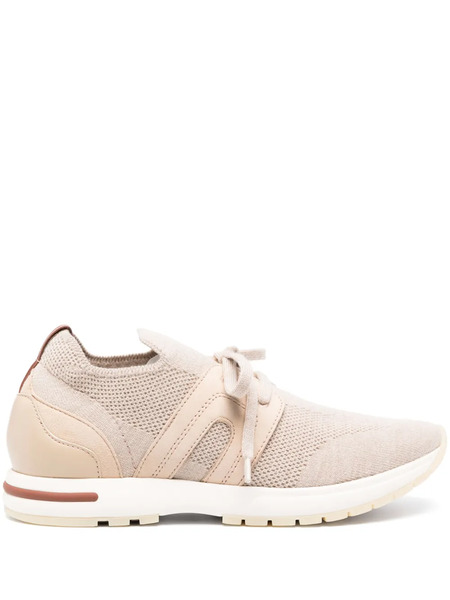  Loro Piana Lace-up Sock-ankle Sneakers - Neutrals 