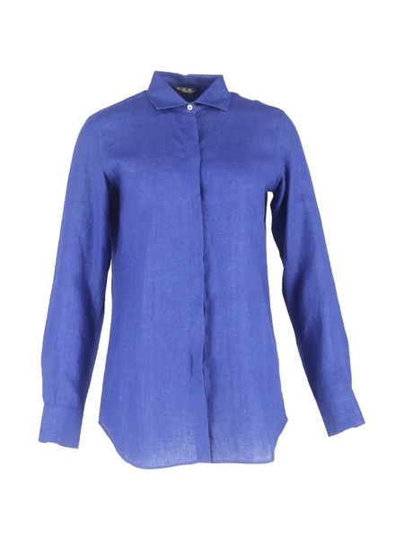 Loro Piana Pre-owned Linen Long-sleeve Shirt - Blue 