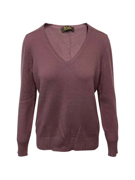  Loro Piana Pre-owned V-neck Long-sleeve Sweater - Purple 