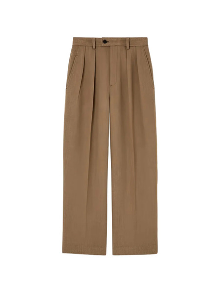  Loro Piana Rodger Pleated Wool Trousers - Brown 