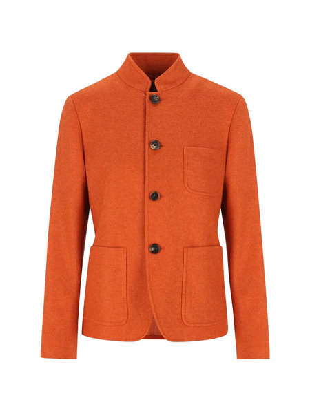  Loro Piana Spagna Button-up Cashmere Jacket - Orange 