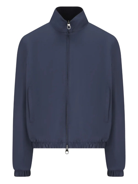  Loro Piana Stand-up Collar Zip-front Jacket - Blue 