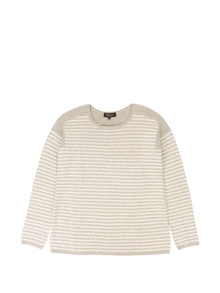  Loro Piana Striped Cashmere Sweater - Neutrals 