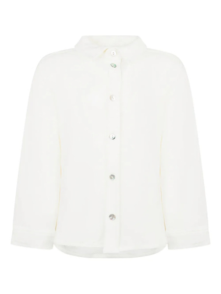  L'orsobruno Long-sleeved Cotton Shirt - White 