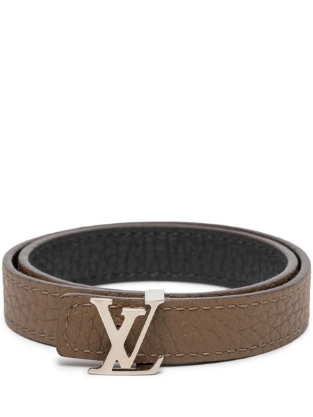  Louis Vuitton Pre-owned 2014 Bicolor Taurillon Lv Initiales Reversible Bracelet Costume Bracelet - Brown 