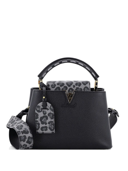  Louis Vuitton Pre-owned Capucines Bag Wild At Heart Leopard Print Taurillon Leather Bb Satchel - Black 