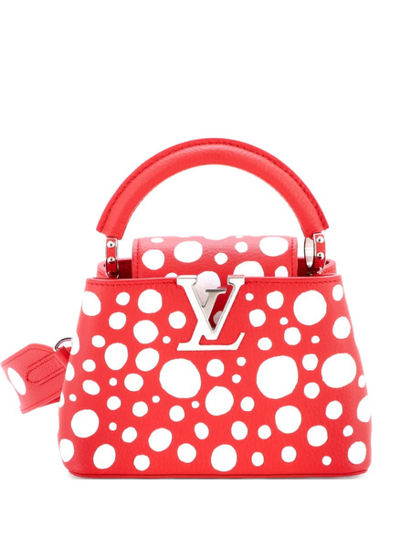  Louis Vuitton Pre-owned Capucines Bag Yayoi Kusama Infinity Dots Taurillon Leather Mini Crossbody Bag - Red 