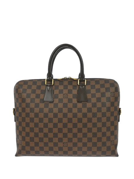  Louis Vuitton Pre-owned 2015 Checked Briefcase - Brown 