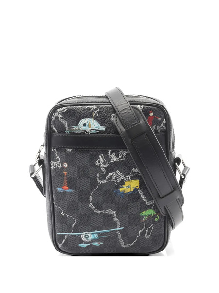  Louis Vuitton Pre-owned 2019 Damier Graphite Map Shoulder Bag - Black 