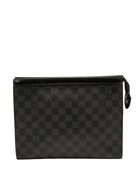  Louis Vuitton Pre-owned 2018 Damier Graphite Pochette Voyage Mm Clutch Bag - Black 