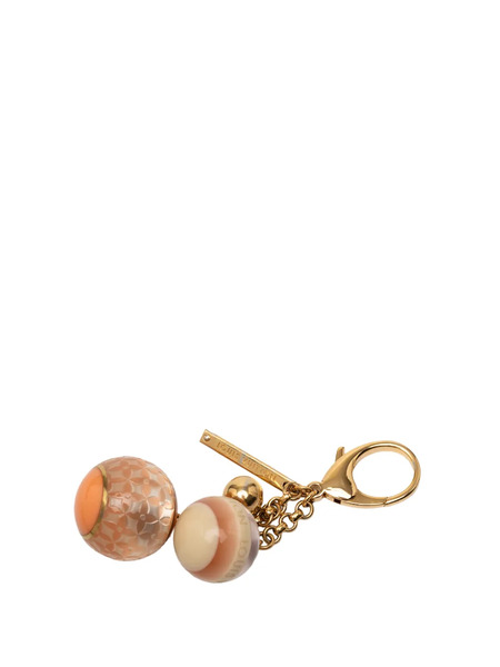  Louis Vuitton Pre-owned 2010-2025 Gold Plated And Resin Mini Lin Croisette Bag Charm Key Chain - Brown 