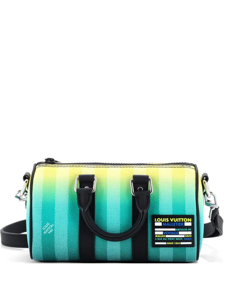  Louis Vuitton Pre-owned Keepall Bandouliere Bag Limited Edition Gradient Damier Stripes Xs Crossbody Bag - Green 