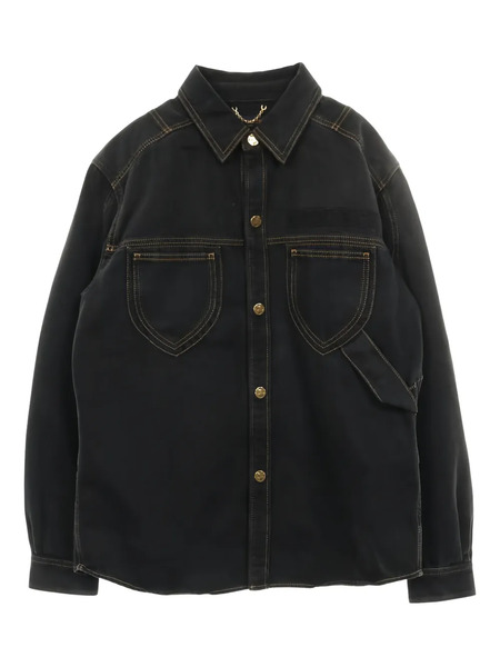  Louis Vuitton Pre-owned Logo-embroidered Shirt Jacket - Black 