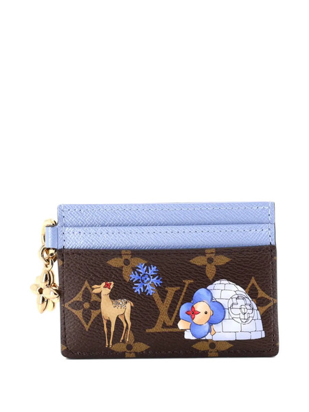  Louis Vuitton Pre-owned Lv Charms Limited Edition Christmas Animation Monogram Canvas Card Holder - Brown 