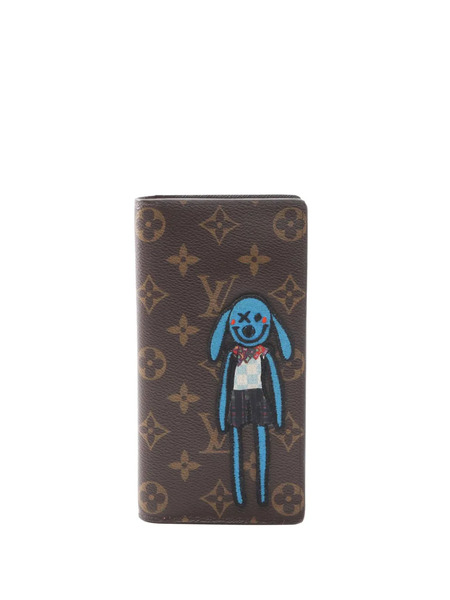  Louis Vuitton Pre-owned 2021 Monogram Embroidered Cartoon Lv Friends Brazza Wallet Long Wallets - Brown 
