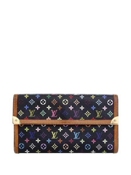  Louis Vuitton Pre-owned 2004 Monogram Multicolor Porte Tresor International Wallet Long Wallets - Black 
