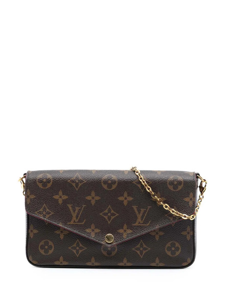  Louis Vuitton Pre-owned 2018 Monogram Pochette Felicie Crossbody Bag - Brown 
