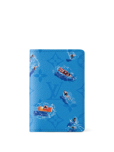  Louis Vuitton Pre-owned Monogram Pocket Organizer Wallet - Blue 
