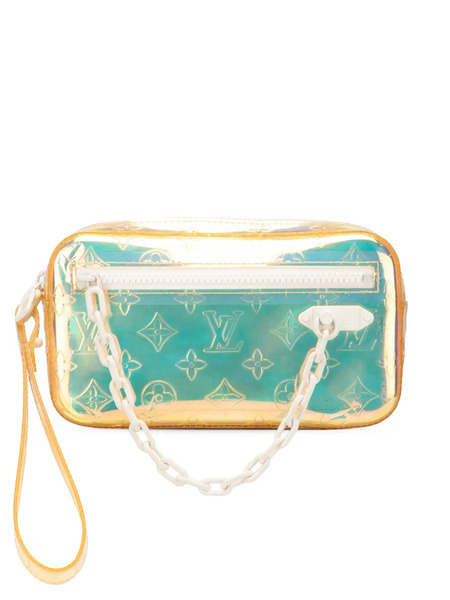 Louis Vuitton Pre-owned 2019 Monogram Prism Pochette Volga Clutch Bag - White 