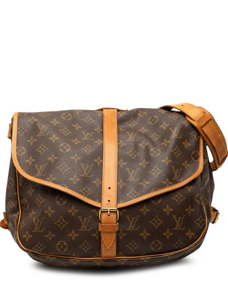  Louis Vuitton Pre-owned 1991 Monogram Saumur 35 Crossbody Bag - Brown 