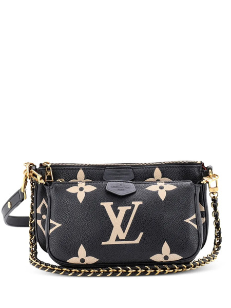  Louis Vuitton Pre-owned Multi Pochette Accessoires Bicolor Monogram Empreinte Giant Crossbody Bag - Black 